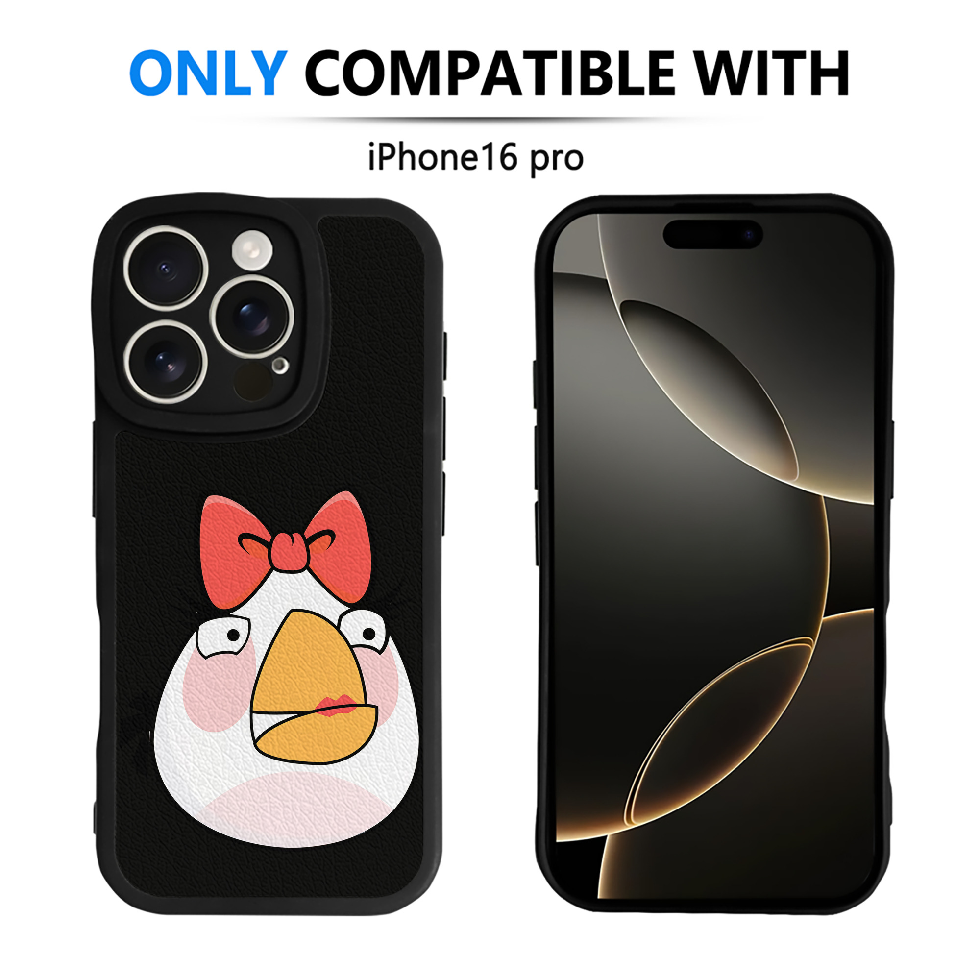 （画像用） Angry Birds アングリーバード 【iPhone 16シリーズ対応】シリコンスマホケース（レザー調） 材質：シリコン